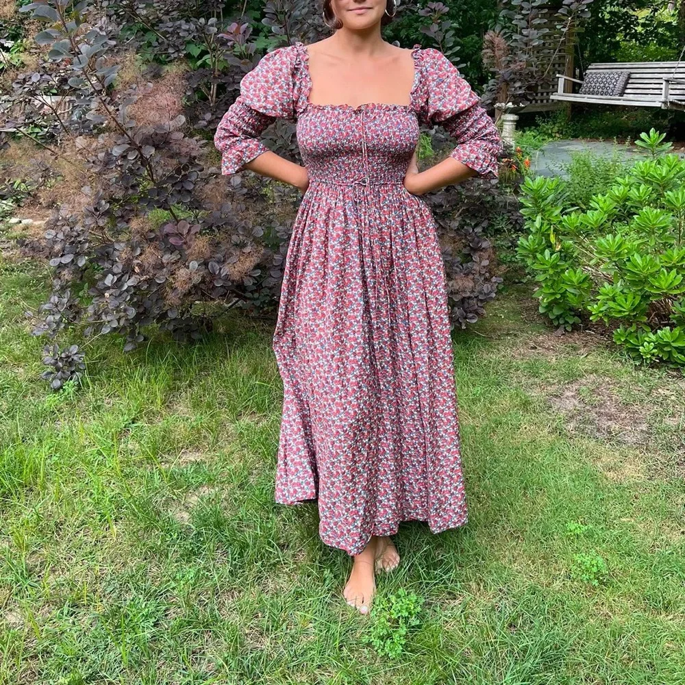 DOEN Bijou Dress in Roseraie Floral Print XS - Picture 6 of 8